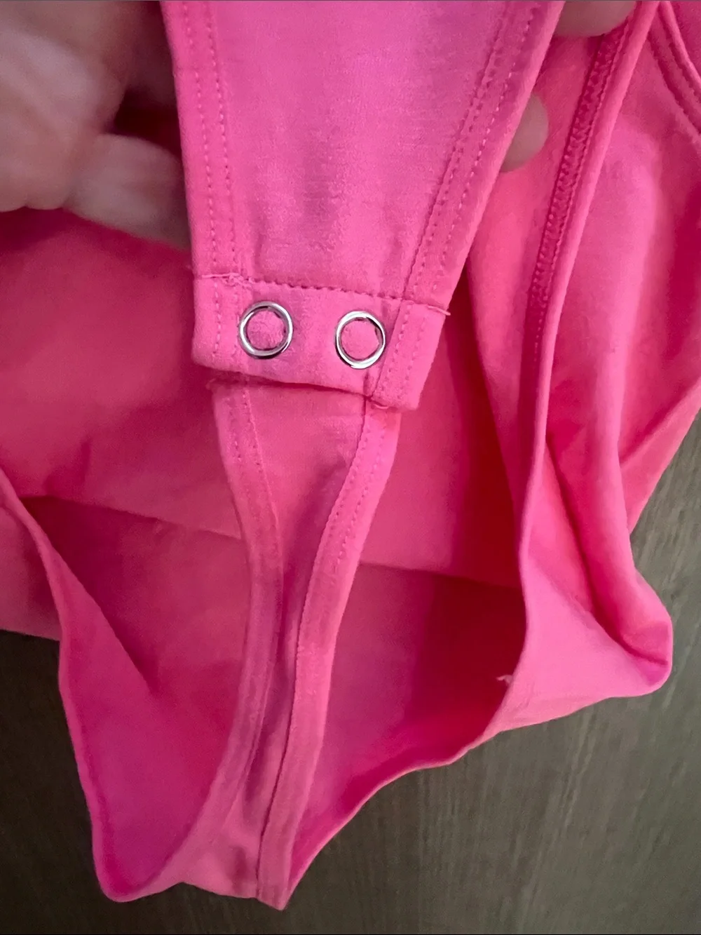 Sleeveless Hot Pink women’s Bodysuit - Classic Crew Neck size S/M